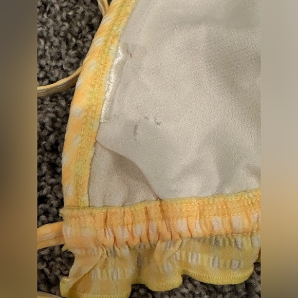Women’s Yellow Gingham Bikini - Picture 5 of 6